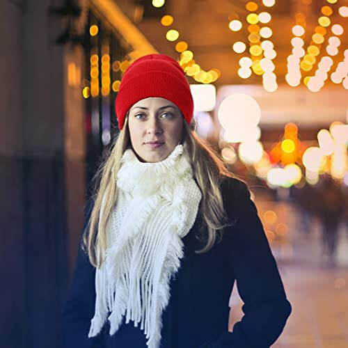 NPJY Unisex Beanie for Men and Women Knit Hat Winter Beanies - 4