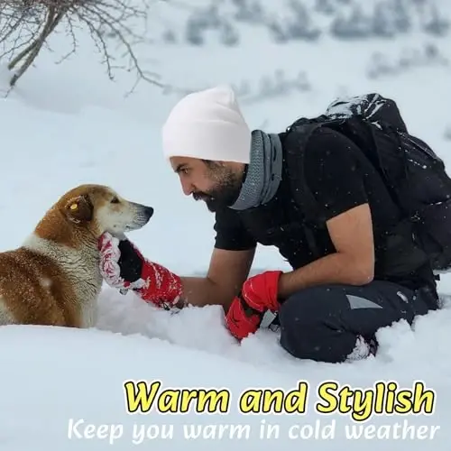 NPQQUAN 3 Packs Erkaklar Ayollar uchun Unisex Beanie Shlyapalar Qishki Trikotaj Beanie - 4