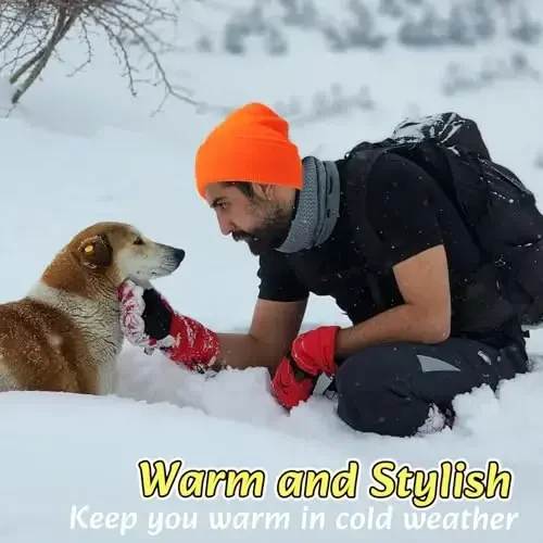 NPQQUAN 3 Packs Erkaklar va ayollar uchun unisex shapkalar Qishki trikotaj shapkalar - 4