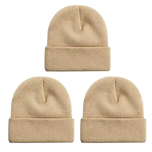 NPQQUAN 3 Packs Unisex Beanie Hats for Men Women Winter Knit Beanies - 1