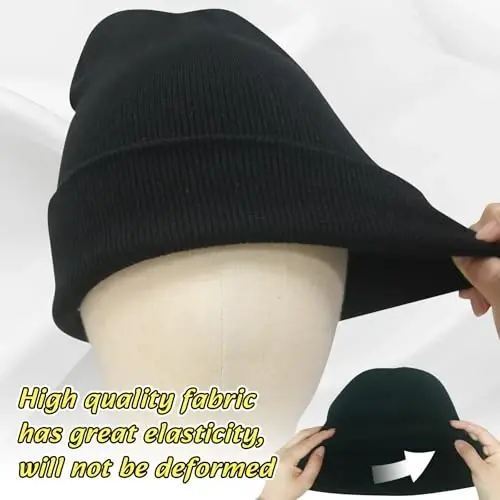 NPQQUAN 3 Packs Unisex Beanie Hats for Men Women Winter Knit Beanies - 3