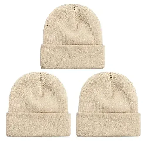 NPQQUAN 3 Packs Unisex Beanie Hats for Men Women Winter Knit Beanies 