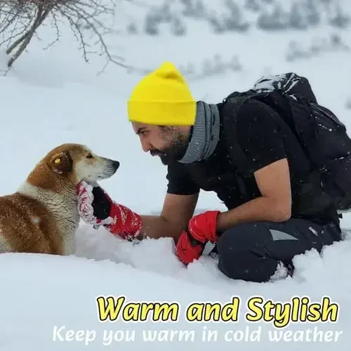 NPQQUAN Erkaklar ayollar uchun 3 dona unisex shapka Qishki trikotaj shapkalar - 4