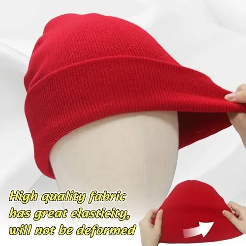 NPQQUAN Erkaklar va ayollar uchun 3 dona unisex shapka, qishki trikotaj shapkalar - 3