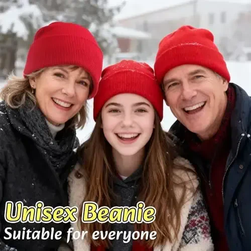 NPQQUAN 3 Packs Unisex Beanie Hats for Men Women Winter Knit Beanies - 2