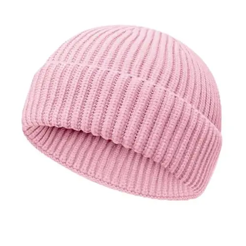 NPQQUAN Fisherman Beanies for Men Women Short Cuff Knit Beanie Winter Warm Hats Cap - 1