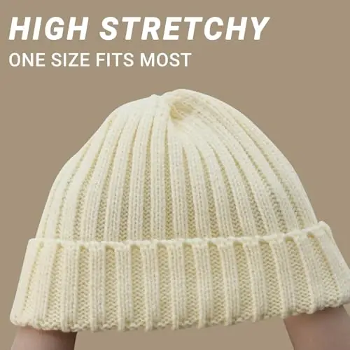 NPQQUAN Thick Warm Winter Hats for Women Knit Beanie Hat Skull Cap Beanies for Men Women - 2