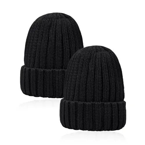 NPQQUAN Thick Warm Winter Hats for Women Knit Beanie Hat Skull Cap Beanies for Men Women - 7