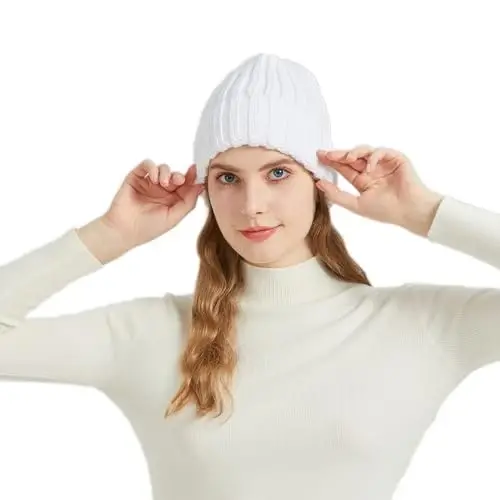 NPQQUAN Thick Warm Winter Hats for Women Knit Beanie Hat Skull Cap Beanies for Men Women - 1