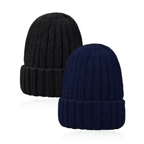NPQQUAN Thick Warm Winter Hats for Women Knit Beanie Hat Skull Cap Beanies for Men Women - 7