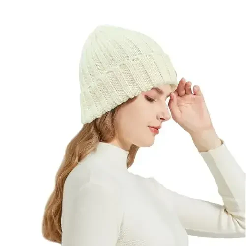 NPQQUAN Thick Warm Winter Hats for Women Knit Beanie Hat Skull Cap Beanies for Men Women 