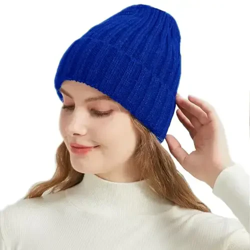 NPQQUAN Thick Warm Winter Hats for Women Knit Beanie Hat Skull Cap Beanies for Men Women - NPQQUAN