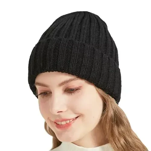 NPQQUAN Thick Warm Winter Hats for Women Knit Beanie Hat Skull Cap Beanies for Men Women - 7