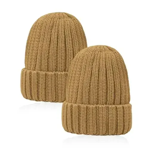 NPQQUAN Thick Warm Winter Hats for Women Knit Beanie Hat Skull Cap Beanies for Men Women - 7
