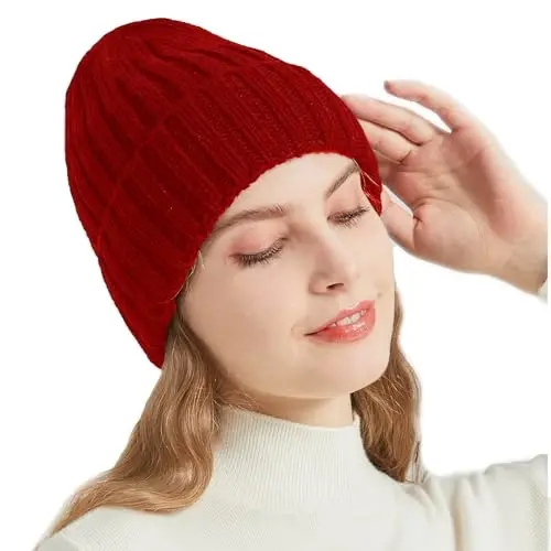 NPQQUAN Thick Warm Winter Hats for Women Knit Beanie Hat Skull Cap Beanies for Men Women - NPQQUAN