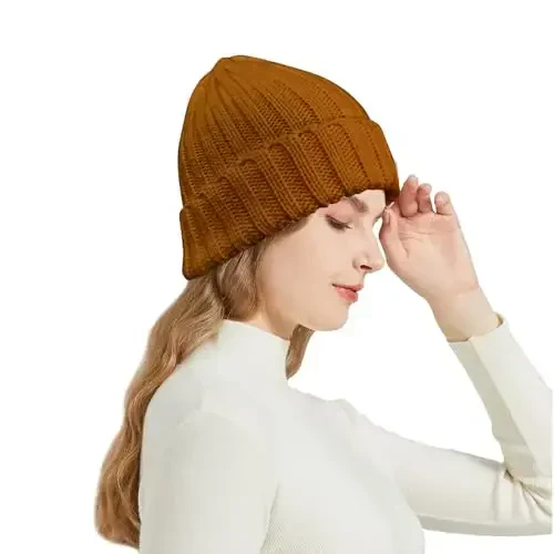 NPQQUAN Thick Warm Winter Hats for Women Knit Beanie Hat Skull Cap Beanies for Men Women - 1