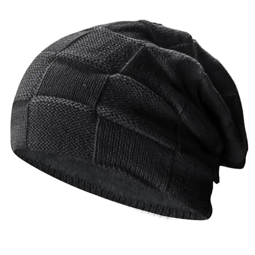 NPQQUAN Зимние шапки для мужчин и женщин, толстая теплая шапка бини, вязаная шапка с подкладкой 