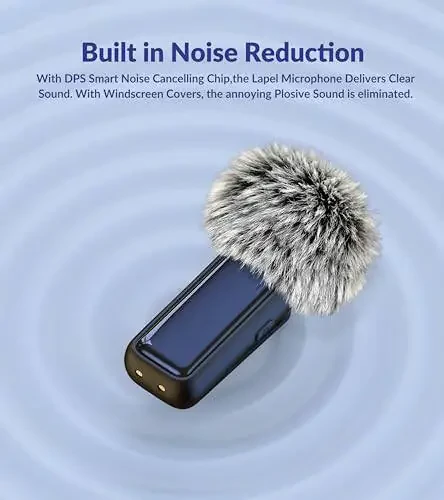 NPTCL Android uchun simsiz mikrofon Lav Mic USB C Lavalier mikrofon iPhone 15/16 iPad uchun C tipi lapel mic Video yozib olish Vlog TikTok Instagram - 24 soatlik zaryadlash qutisi Shovqinni kamaytirish - 4