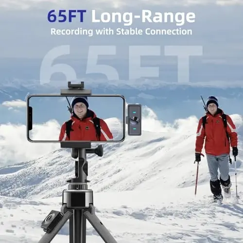 NPTCL Wireless Lavalier Mini Microphone for iPhone 17 16 15 - Noise Canceling USB C Phone Microphone for Android Video Recording Vlogging TikTok, Magnetic Lapel Mic with Charging Case - 5