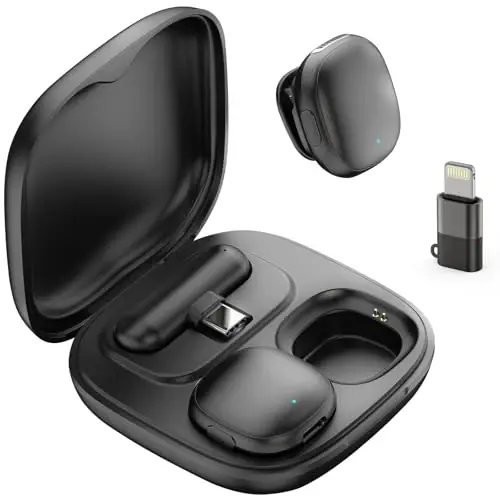 NPTCL Wireless Microphone for iPhone 17 16 15 - Ai Noise Cancelling Mini Microphone USB C for Android Phone, Lavalier Mic with 35H Charging Case for Video Recording Vlogging YouTube Tiktok - 6