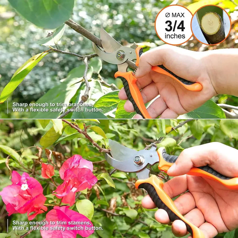 Nrnio Garden Tool Set, zanglamaydigan po'latdan yasalgan og'ir yuk ko'taradigan bog'dorchilik asboblari to'plami, sirpanmaydigan rezina tutqich, saqlash sumkasi, tashqi qo'l asboblari, ayollar va erkaklar uchun ideal bog'dorchilik asboblari to'plami sovg'alari - 4