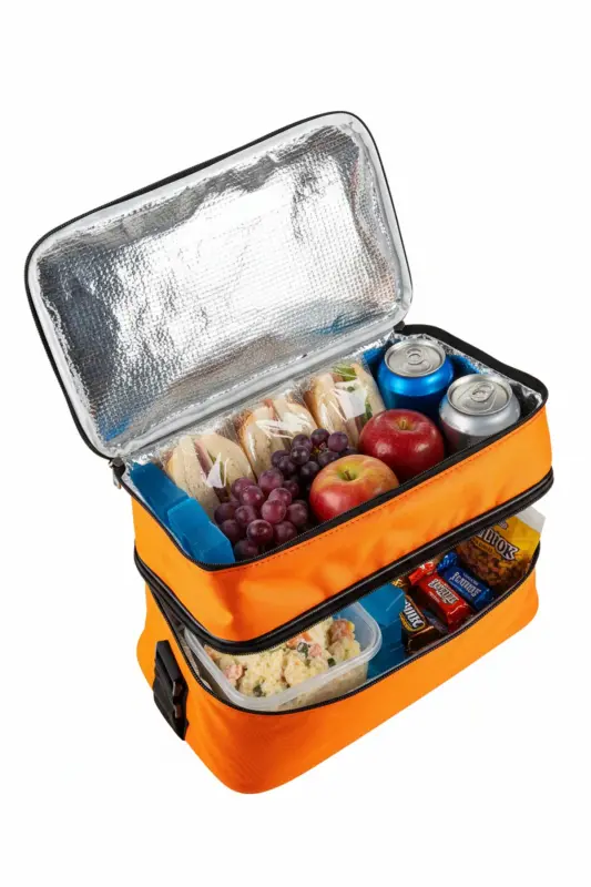 Ns 22 Lt Soğutucu Termos Kamp Piknik Sıcak Ve Soğuk Tutan Termal Yalıtımlı Outdoor Buzluk Çanta-Turuncu - NS RELIABLE
