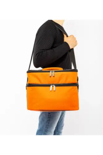 Ns 22 Lt Soğutucu Termos Kamp Piknik Sıcak Ve Soğuk Tutan Termal Yalıtımlı Outdoor Buzluk Çanta-Turuncu - 7