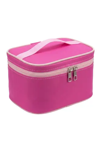 Ns Captain Seyahat Makyaj Organizatörü Makyaj Çantası,çok Fonksiyonlu Kozmetik Çanta Pembe-Altın - NS RELIABLE (1)