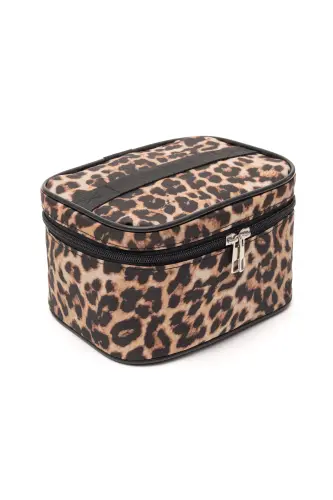 Ns Captain Travel Makeup Organizer Makeup Bag, Multifunctional Cosmetic Bag Leopard-Leopard Pattern - NS RELIABLE (1)