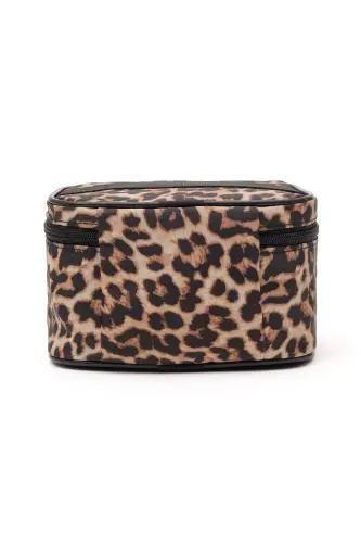 Ns Captain Travel Makeup Organizer Makeup Bag, Multifunctional Cosmetic Bag Leopard-Leopard Pattern - 4