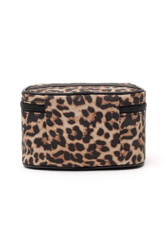 Ns Captain Travel Makeup Organizer Makeup Bag, Multifunctional Cosmetic Bag Leopard-Leopard Pattern - 4