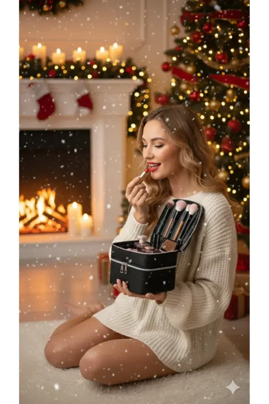 Ns Çift Katlı Captain Seyahat Makyaj Organizatörü Makyaj Çantası,çok Fonksiyonlu Kozmetik Çanta-Çok Renkli - 2