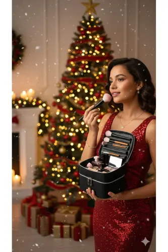 Ns Çift Katlı Captain Seyahat Makyaj Organizatörü Makyaj Çantası,çok Fonksiyonlu Kozmetik Çanta-Çok Renkli - 7