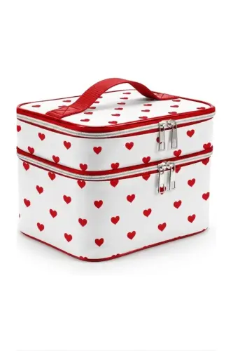 Ns Double Decker Captain Travel Makeup Organizer Makeup Bag, Multifunctional Cosmetic Bag - Heart - NS RELIABLE (1)