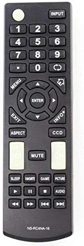 NS-RC4NA-16 Universal Remote Control Replacement for All Insignia TV (NS-55D420NA16, NS-60E440NA16, NS-60E440MX16, NS-28DD220NA16, NS-24D420NA16, NS-32D220NA16, NS-40D420NA16) - Elekpia