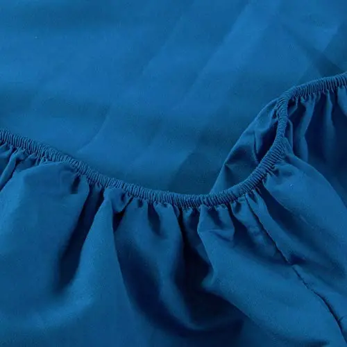 NTBAY 3-Piece Microfiber Toddler Sheet Set, Solid Crib Fitted Sheet Flat Sheet and Envelope Pillowcase, Baby Bedding Sheet & Pillowcase Sets, Royal Blue - 5