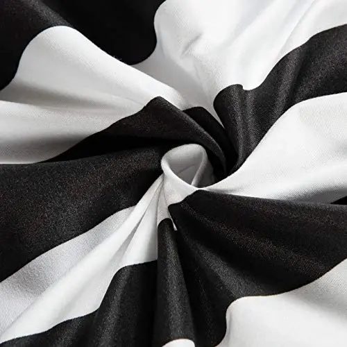 NTBAY Toddler Sheet Set - 3-Piece Microfiber Crib Sheet Set - Flat Sheet, Fitted Sheet, Pillowcase - Solid Toddler Bedding, Black and White Stripe - 3