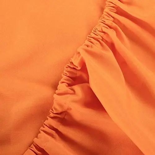 NTBAY Toddler Sheet Set, 3-Piece Ultra Soft Microfiber Bedding Set for Crib and Toddler Bed, Machine Washable - Includes Fitted Sheet, Flat Sheet, and Pillowcase, Orange - 4