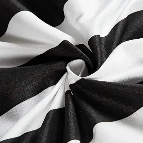 NTBAY Toddler Sheet Set, 3-Piece Ultra Soft Microfiber Bedding Set for Crib and Toddler Bed, Machine Washable - Includes Fitted Sheet, Flat Sheet, and Pillowcase, Black and White Stripe - 3