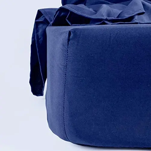 NTBAY Toddler Sheet Set, 3-Piece Ultra Soft Microfiber Bedding Set for Crib and Toddler Bed, Machine Washable - Includes Fitted Sheet, Flat Sheet, and Pillowcase, Navy Blue - 2