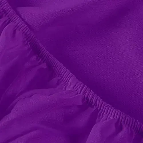 NTBAY Toddler Sheet Set, 3-Piece Ultra Soft Microfiber Bedding Set for Crib and Toddler Bed, Machine Washable - Includes Fitted Sheet, Flat Sheet, and Pillowcase, Purple - 3