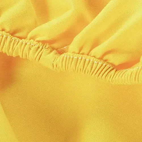 NTBAY Toddler Sheet Set, Ultra Soft Microfiber Crib Bedding, 3-Piece Machine Washable Sheets & Pillowcase, Yellow - 4