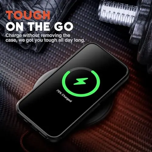 NTG 【Новый дизайн 2023 года для iPhone 15, сверхпрочный тонкий противоударный [двухслойная структура] [защита военного класса] чехол для телефона iPhone 15 (6,1 дюйма), черный - 5