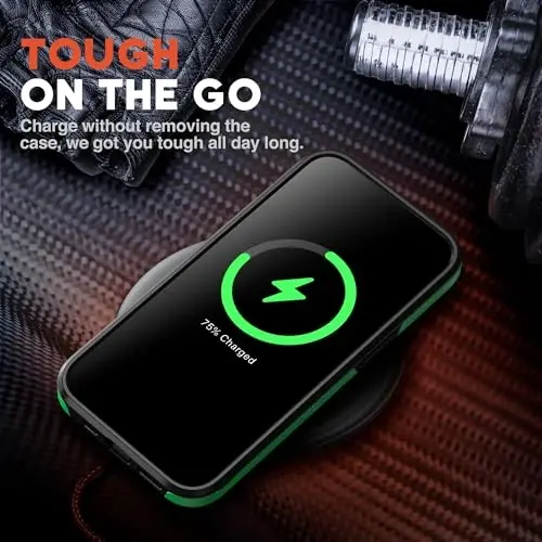 NTG 【Новый дизайн 2023 года для iPhone 15, сверхпрочный тонкий противоударный [двухслойная структура] [защита военного класса] чехол для телефона iPhone 15 (6,1 дюйма), черный - 5
