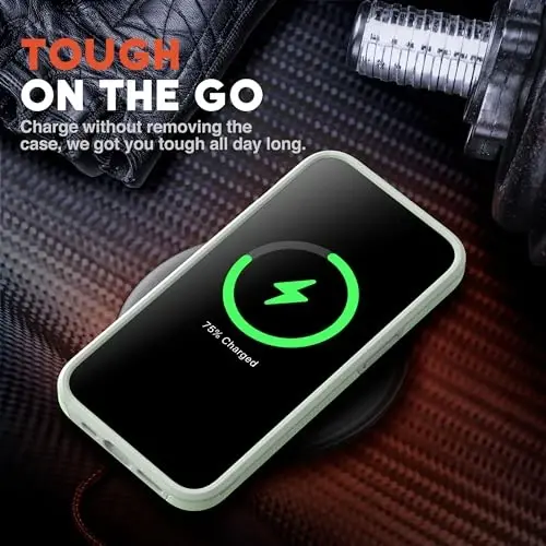 NTG【2023 iPhone 15 Pro Max uchun yangi dizayndagi g‘ilof, og‘ir yuk ko‘taruvchi nozik zarbga chidamli [2 qatlamli tuzilma][harbiy darajadagi himoya] iPhone 15 Pro Max (6,7 dyuym) uchun telefon g‘ilofi, yashil - 5