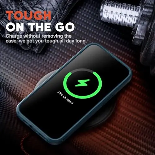 NTG【2023 iPhone 15 uchun yangi dizayn, bardoshli ingichka zarbga chidamli [2 qatlamli tuzilma][Harbiy darajadagi himoya] iPhone 15 (6.1 dyuym) uchun telefon qutisi, ko'k - 5