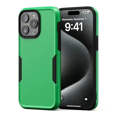 NTG【2023 New Designed for iPhone 15 Case, Heavy-Duty Tough Slim Shockproof [2 Layer Structure][Military Grade Protection] Phone Case for iPhone 15 (6.1 Inch), Black 