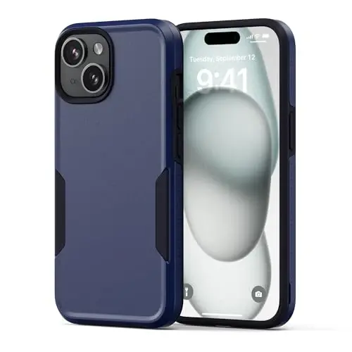NTG【2023 New Designed for iPhone 15 Case, Heavy-Duty Tough Slim Shockproof [2 Layer Structure][Military Grade Protection] Phone Case for iPhone 15 (6.1 Inch), Cobalt Blue 