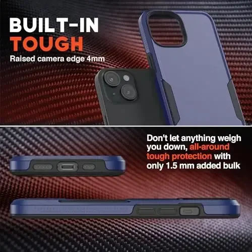NTG【2023 New Designed for iPhone 15 Case, Heavy-Duty Tough Slim Shockproof [2 Layer Structure][Military Grade Protection] Phone Case for iPhone 15 (6.1 Inch), Cobalt Blue - 3