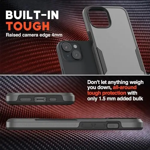 NTG【2023 New Designed for iPhone 15 Case, Heavy-Duty Tough Slim Shockproof [2 Layer Structure][Military Grade Protection] Phone Case for iPhone 15 (6.1 Inch), Dim Grey - 3